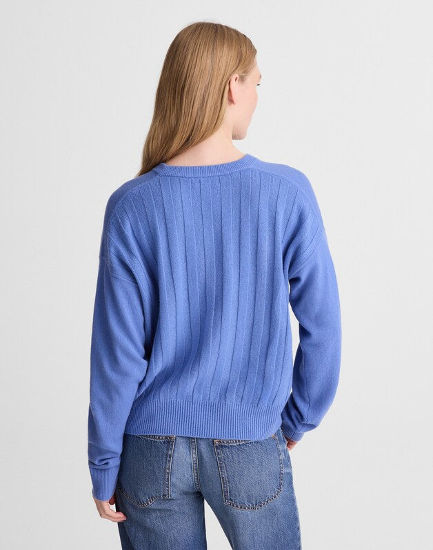 Crewneck Sweater in Cashmere HYDRANGEA