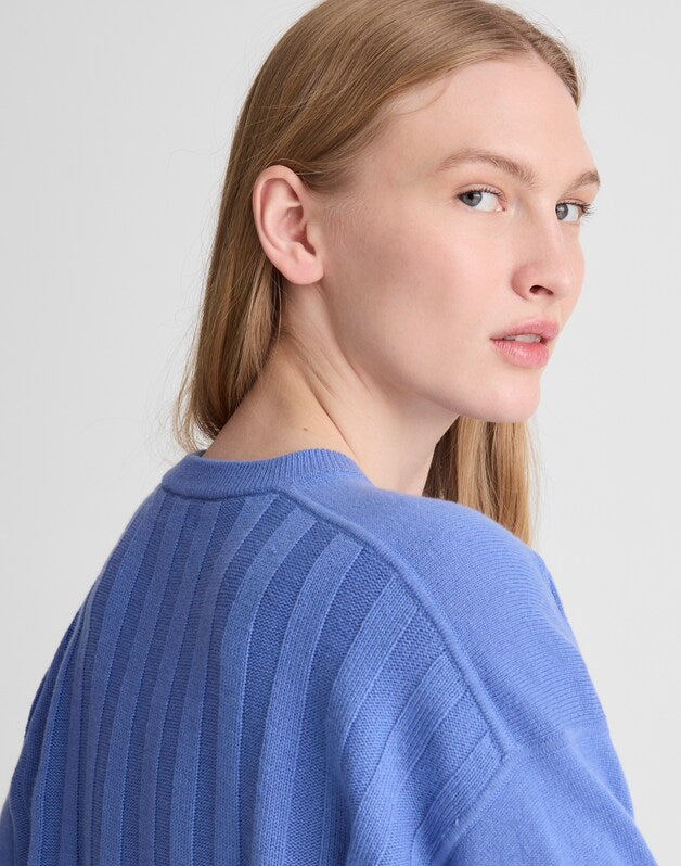Crewneck Sweater in Cashmere HYDRANGEA