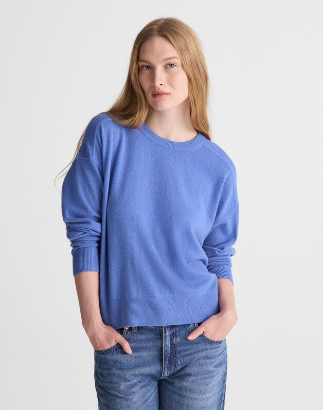 Crewneck Sweater in Cashmere HYDRANGEA
