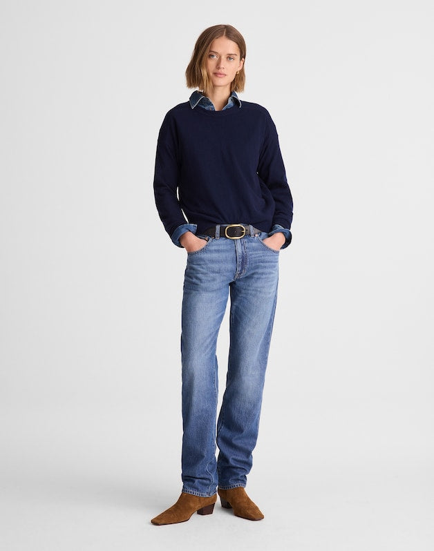 Crewneck Sweater in Cashmere DARK COSMOS