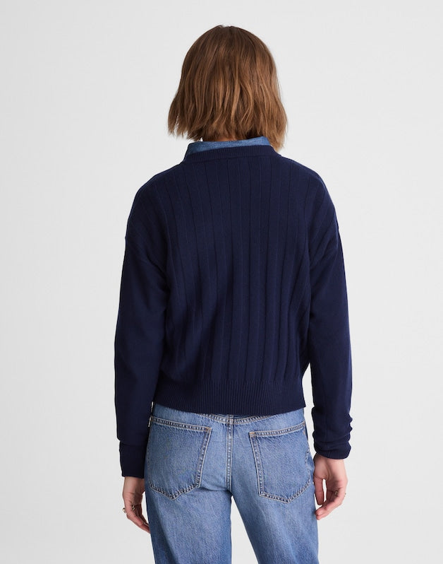 Crewneck Sweater in Cashmere DARK COSMOS