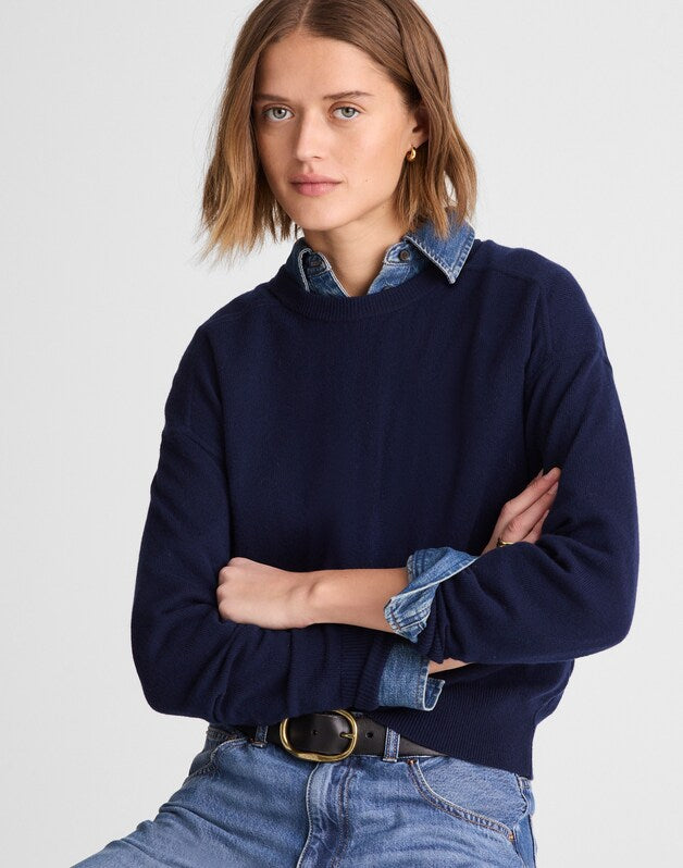 Crewneck Sweater in Cashmere DARK COSMOS