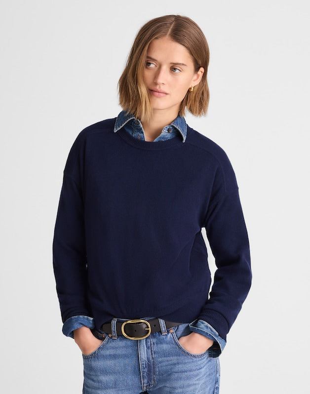 Crewneck Sweater in Cashmere DARK COSMOS