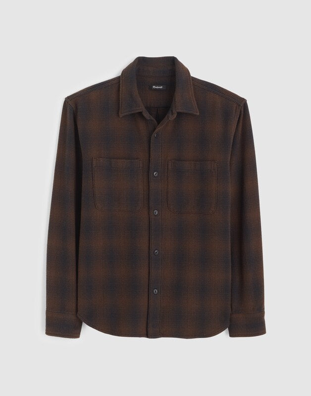 Button-Up Shirt in Midweight Flannel BRUSHED OMBRE PLAID