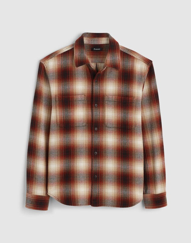 Button-Up Shirt in Midweight Flannel OMBRE PLAID