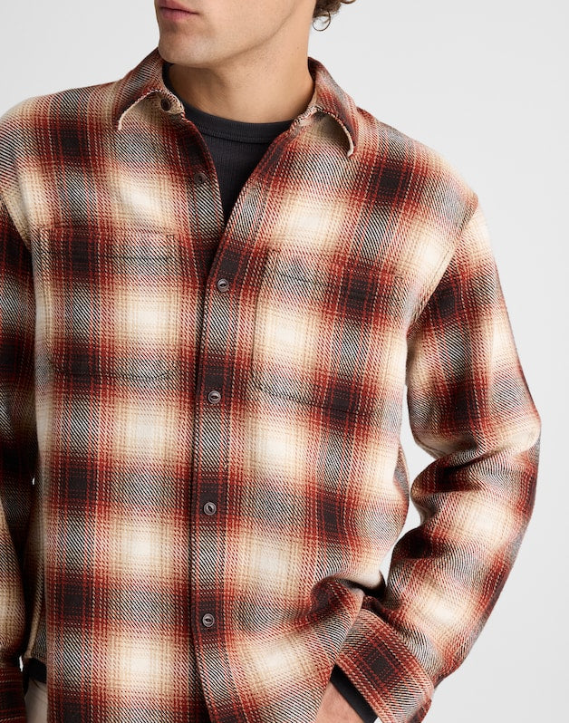 Button-Up Shirt in Midweight Flannel OMBRE PLAID