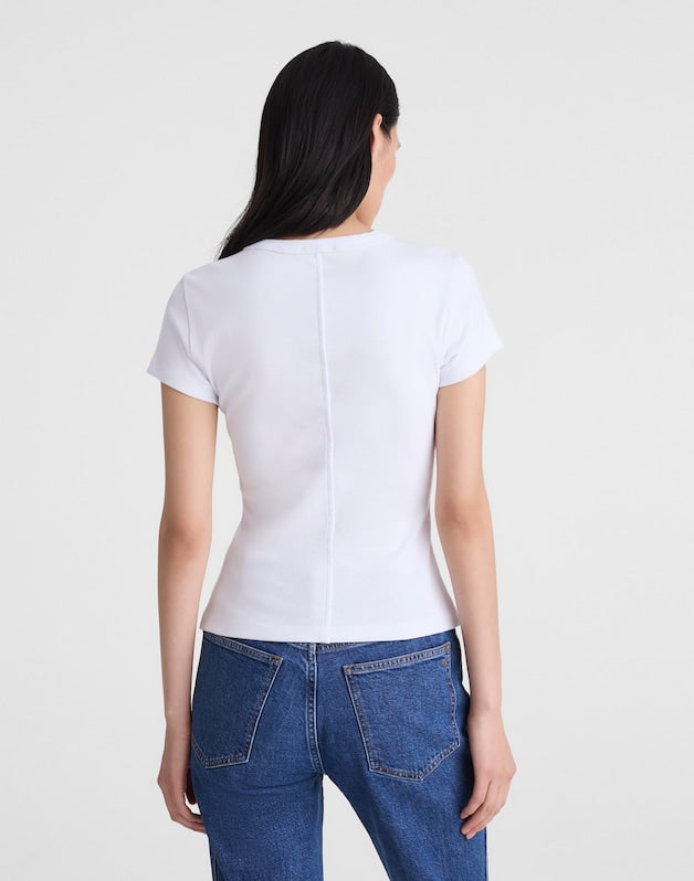 The '90s Crewneck Tee in Compact Cotton WHITE