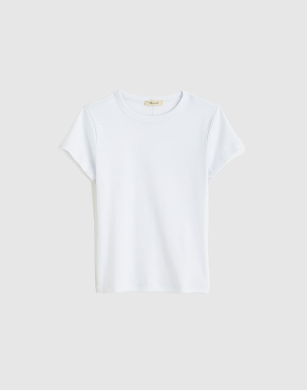 The '90s Crewneck Tee in Compact Cotton WHITE