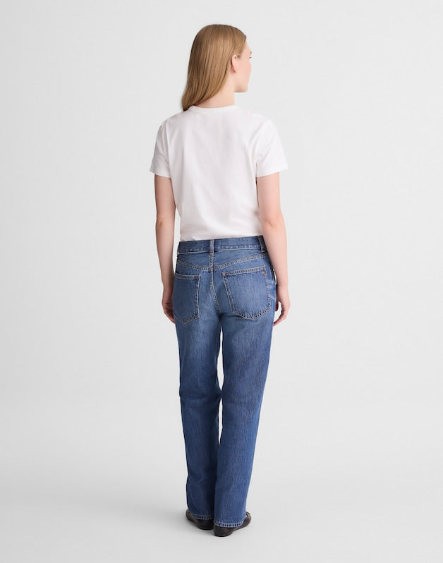The Petite Dean Easy Straight Jean in Airy Denim BIRKDALE WASH