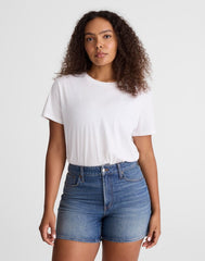 The Curvy Perfect Vintage Mid-Length Short IRMO WASH