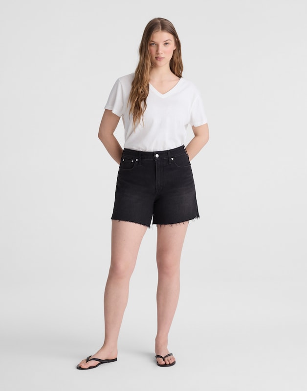 The Curvy Perfect Vintage Mid-Length Jean Short CATALANI WASH