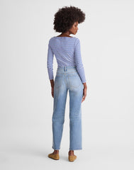 The Petite Perfect Vintage Wide-Leg Crop Jean RAEBROOK WASH