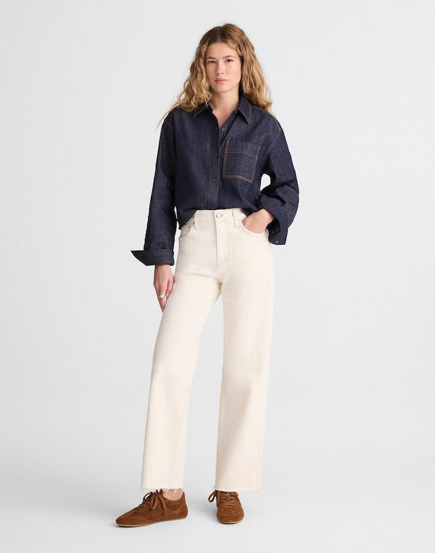 The Perfect Vintage Wide-Leg Crop Jean in Vintage Canvas VINTAGE CANVAS