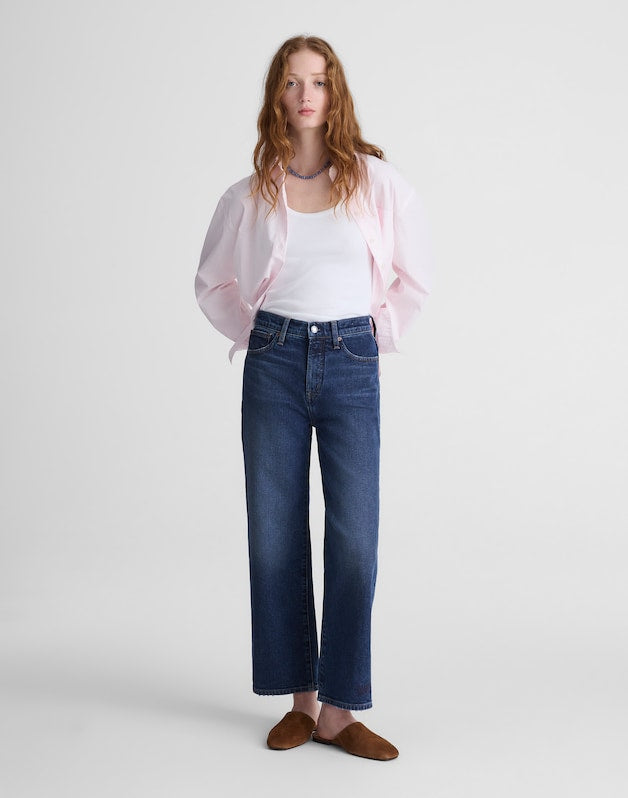The Short Perfect Vintage Wide-Leg Crop Jean MIDNIGHT WATERS WASH