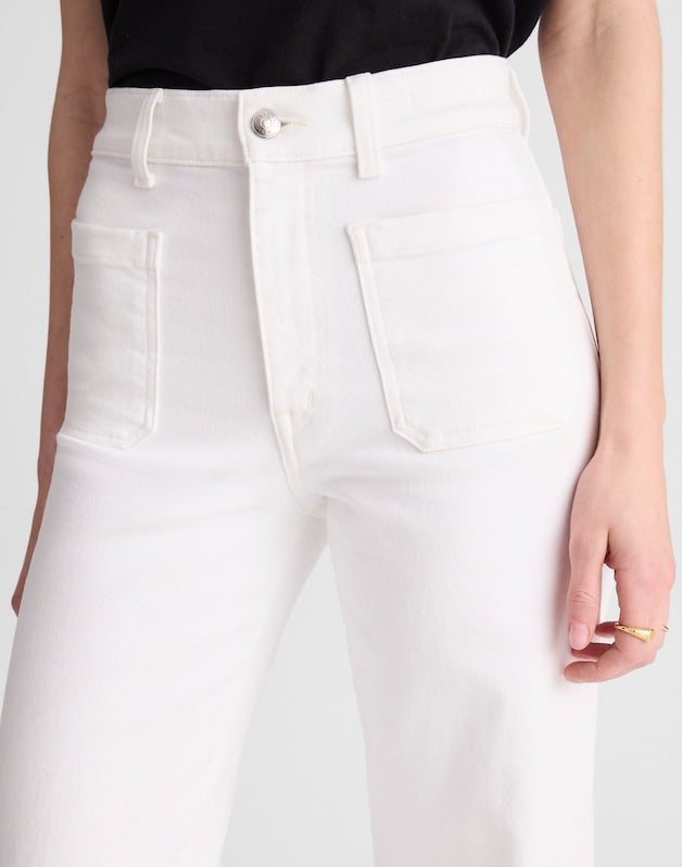 The Short Emmy Wide-Leg Jean in Tile White TILE WHITE