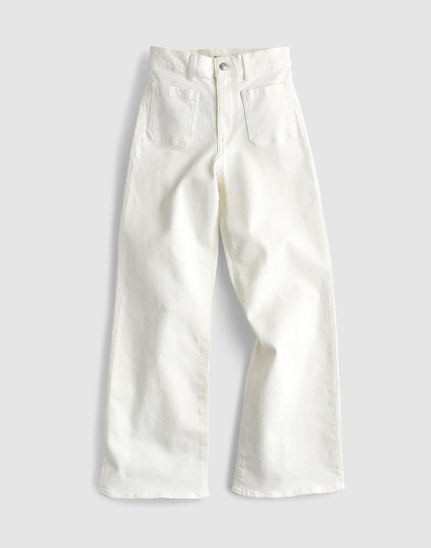 The Emmy Wide-Leg Jean in Tile White TILE WHITE