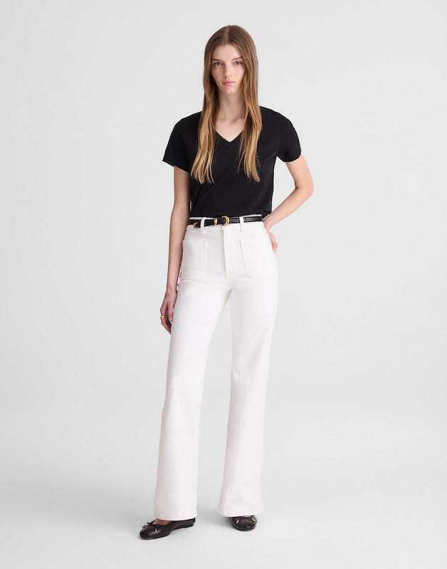 The Emmy Wide-Leg Jean in Tile White TILE WHITE