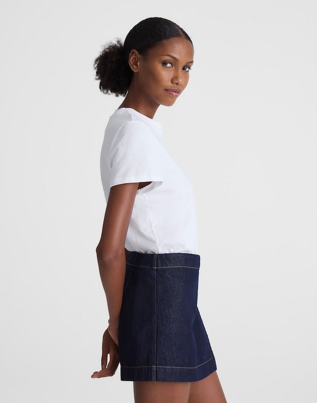 Denim Wrap Mini Skort RINSE WASH