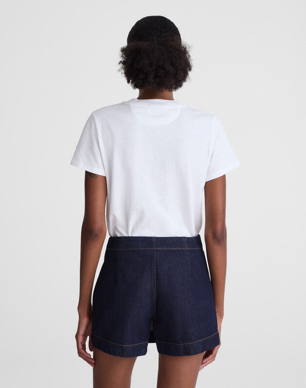 Denim Wrap Mini Skort RINSE WASH