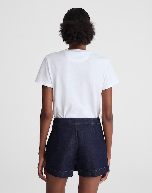 Denim Wrap Mini Skort RINSE WASH