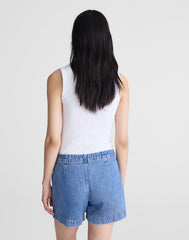 Denim Wrap Mini Skort MIDVALE WASH