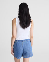 Denim Wrap Mini Skort MIDVALE WASH