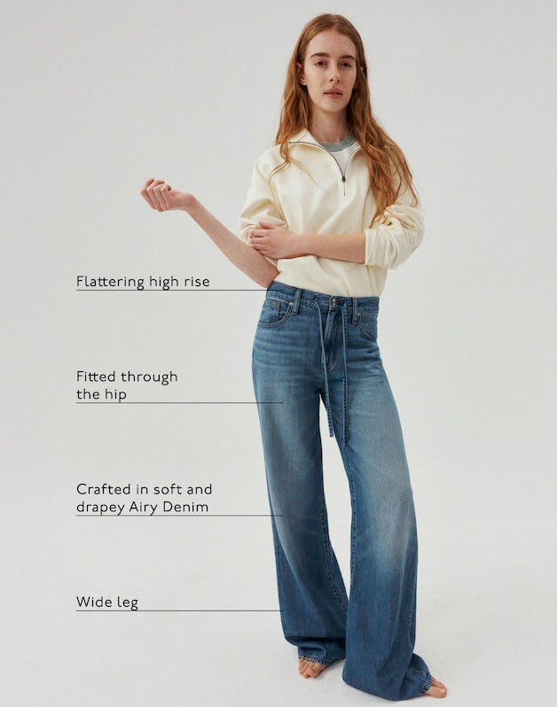 The Ultimate Wide-Leg Jean in Airy Denim PICKETT WASH