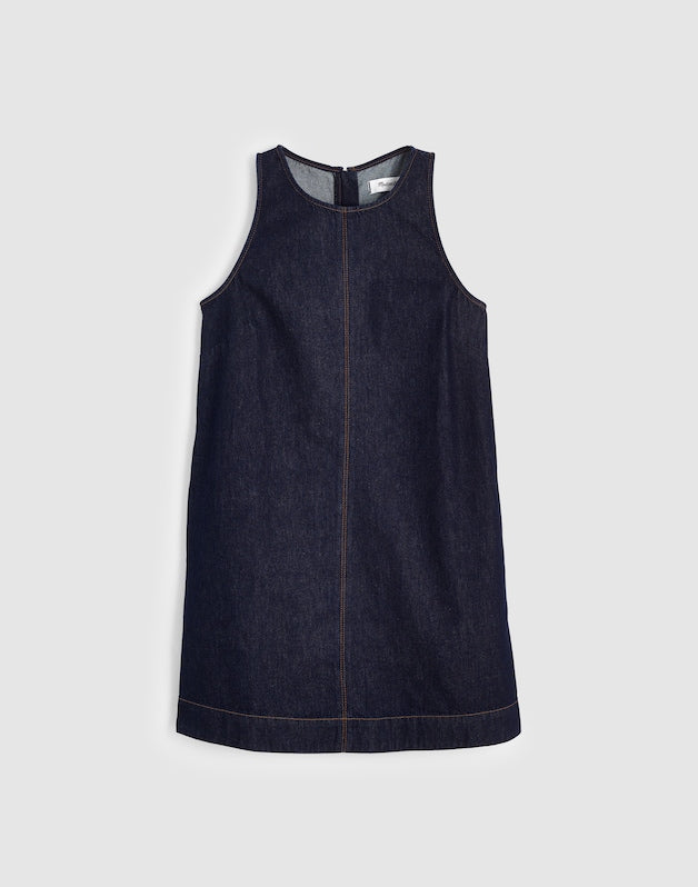 Denim Mini Shift Dress RINSE WASH