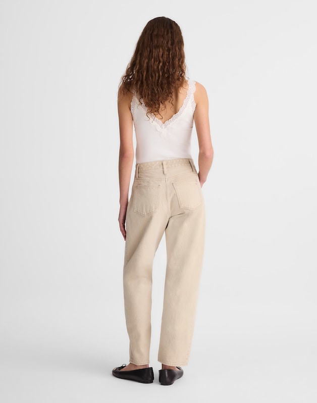 Pieced Barrel-Leg Jeans FADED KHAKI