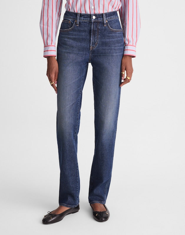 The Short Longline Straight Jean MIDNIGHT WATERS WASH