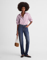 The Short Longline Straight Jean MIDNIGHT WATERS WASH