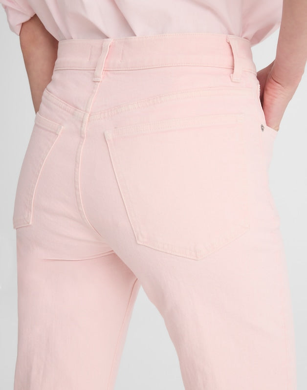 The Longline Straight Jean PALE PINK