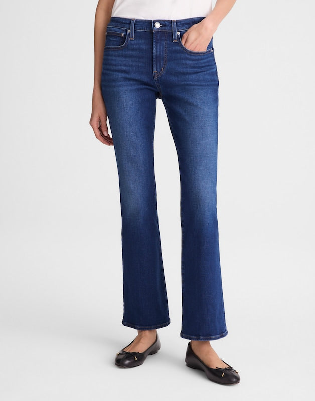 The Flare Crop Jean in Super Stretch Denim OSGOODE WASH