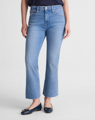 The Short Flare Crop Jean in Super Stretch Denim COASTAL BLUE WASH