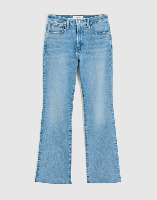The Short Flare Crop Jean in Super Stretch Denim COASTAL BLUE WASH