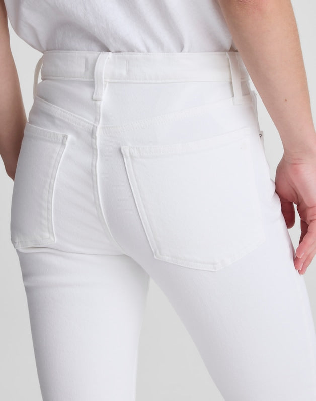 The Flare Crop Jean in Super Stretch Denim TILE WHITE