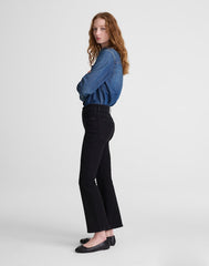The Short Flare Crop Jean BLACK FROST