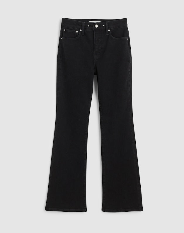The Short Flare Crop Jean BLACK FROST