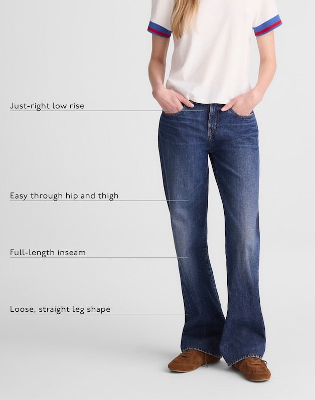 The Low-Rise Loose Jean in Midnight Waters MIDNIGHT WATERS WASH