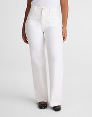 The Curvy Emmy Wide-Leg Jean in Super Stretch Denim TILE WHITE