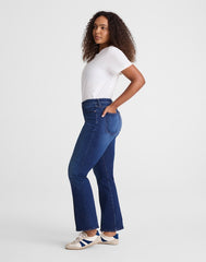 The Short Curvy Flare Crop Jean in Super Stretch Denim OSGOODE WASH