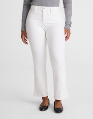 The Curvy Flare Crop Jean in Super Stretch Denim TILE WHITE