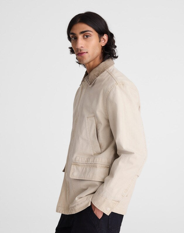 Field Jacket in Cotton Canvas SUNFADED SAGE