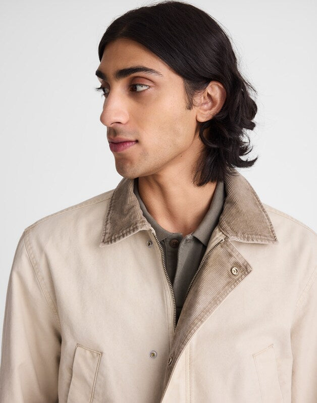 Field Jacket in Cotton Canvas SUNFADED SAGE