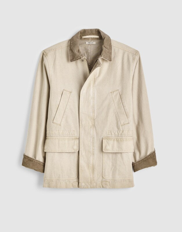 Field Jacket in Cotton Canvas SUNFADED SAGE