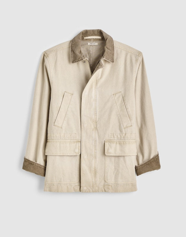 Field Jacket in Cotton Canvas SUNFADED SAGE