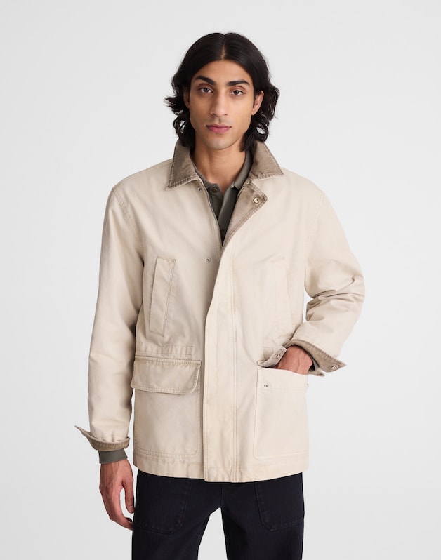 Field Jacket in Cotton Canvas SUNFADED SAGE