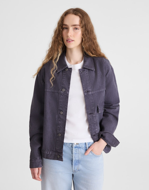 Denim Single-Pocket Jacket INDUSTRIAL BLUE