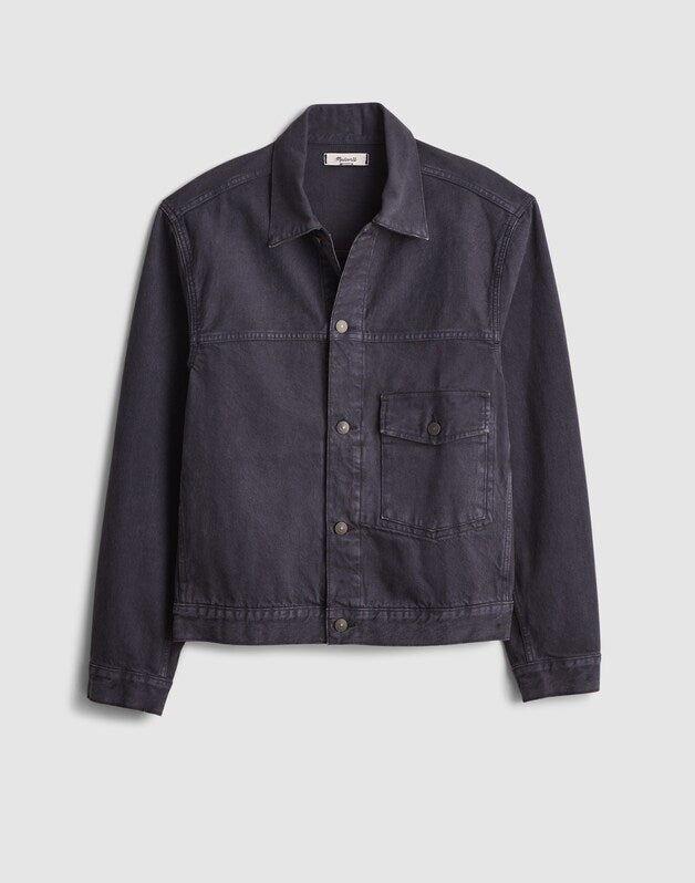 Denim Single-Pocket Jacket INDUSTRIAL BLUE