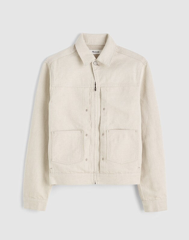 Denim Zip-Front Trucker Jacket HOLBROOK WASH